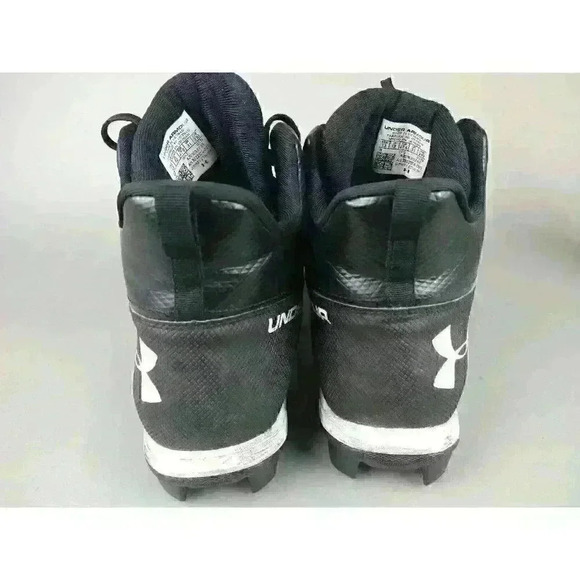 Under Armour Football Cleats Men's 13 Hammer RM Black Mid 3022174-001 - Picture 4 of 9